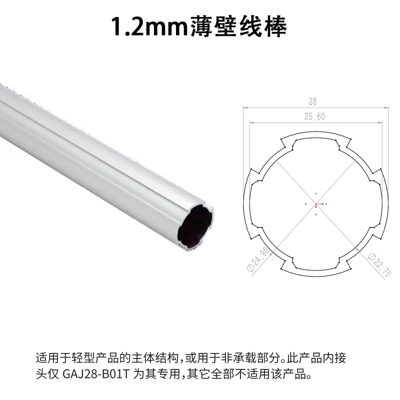 第三代精益管-1.2mm薄壁線棒